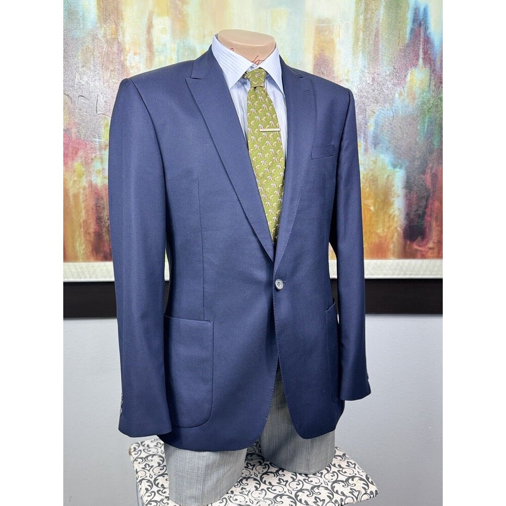 Mr. Start Mens NWOT Shoreditch Navy Blazer 40L  Custom MSRP $2230 - Picture 7 of 15
